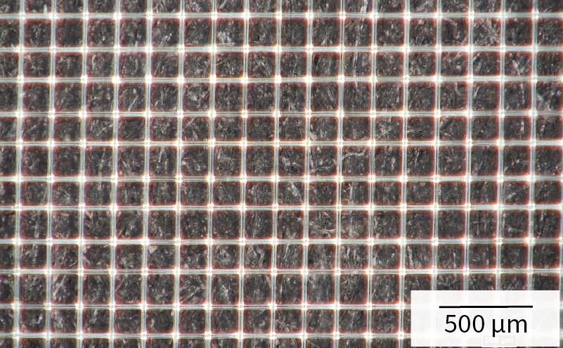 Enlarged photograph of mesh for water electrolysis cell(LCP145/74)