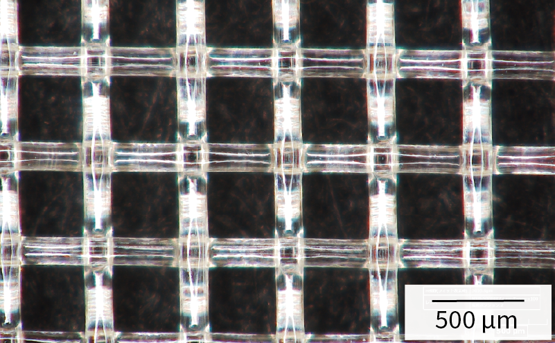 Enlarged photograph of mesh for water electrolysis cell(PPS358/50)