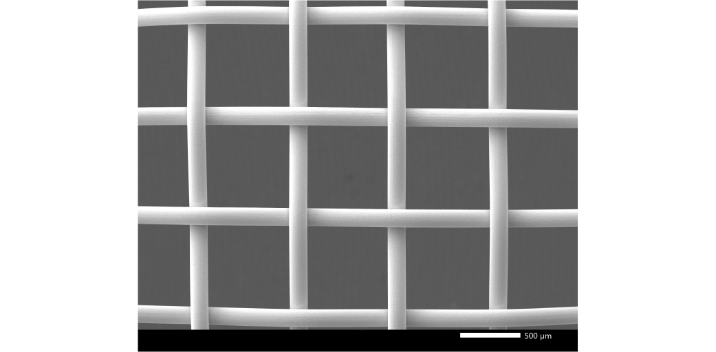 Magnified SEM image of Ni30-150 mesh