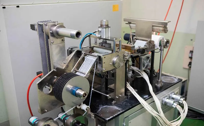 Photo of a slitting machine