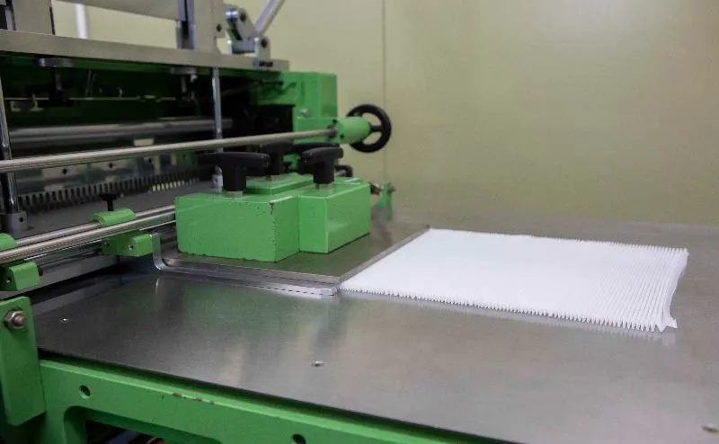 Photo of a pleating machine